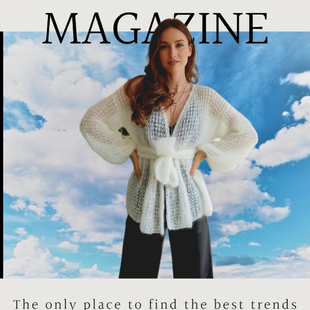 'Cloud Dancer' White Wrap Sweater
